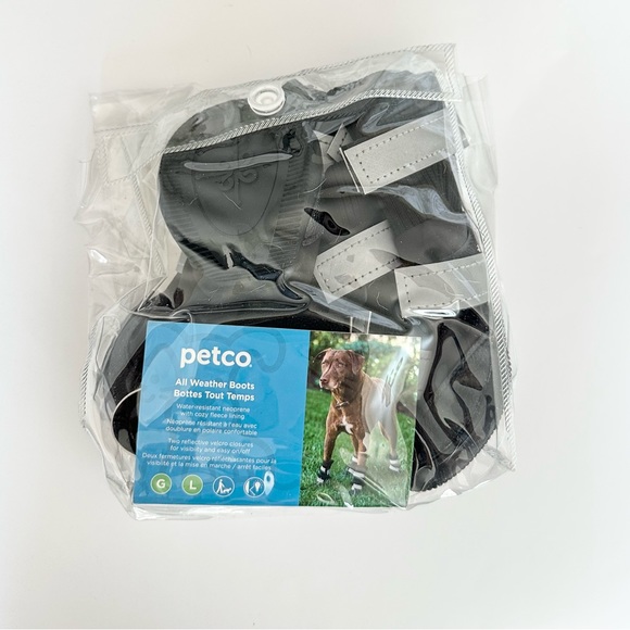 NWT Petco Paw Protect Dog Boots/Shoes For All-Weather, Assorted Sizes, Black - Picture 2 of 5